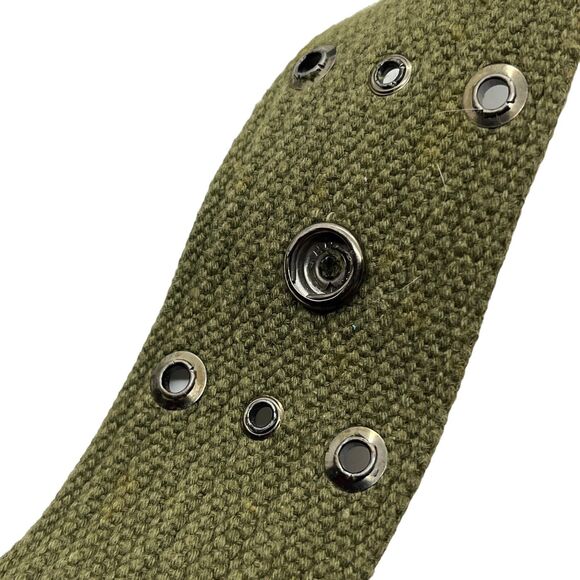 Pistol Belt Olive Size 42 Made in Japan Vintage Army Strapping Woven Military - Picture 6 of 16